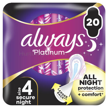 Always Podpaski Ze Skrzydełkami Platinum Secure Night 20 szt.