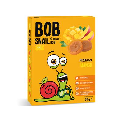 Przekąska Roll Mango Bez Dodatku Cukru Bezglutenowa 60 G - Bob Snail [BIO]