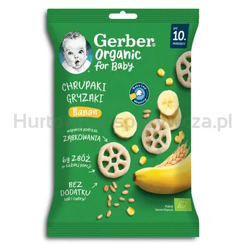 Gerber Organic Chrupaki gryzaki bananowe 28 g