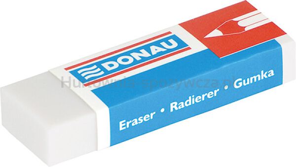 Gumka uniwersalna DONAU, 41x21x11mm, blister - 3szt., biała - 2