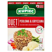 Kupiec Duet Kasza jęczmienna pęczak i kasza gryczana prażona 3x100g