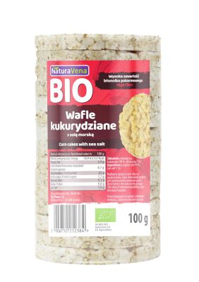 Wafle Kukurydziane Z Solą Morską Bio 100 G - Naturavena [BIO]