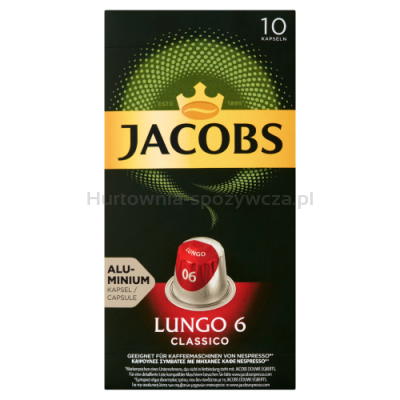 Jacobs Kawa Mielona Lungo Classico 6 10 Kapsułek 52 G