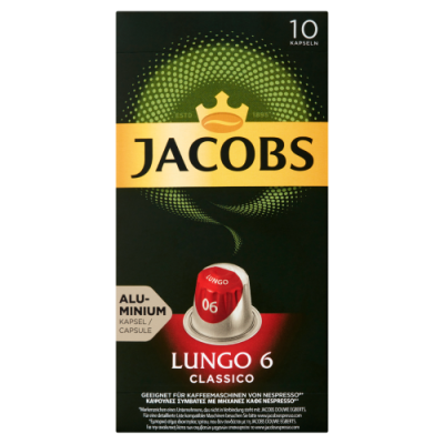 Jacobs Lungo Classico 6 Kawa Mielona 10 Kapsułek 52 G