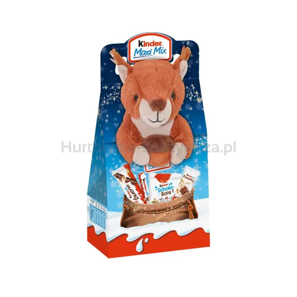 Kinder Maxi Mix Peluche, Zestaw Czekoladek Z Zabawką, 133G