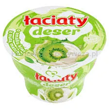 Łaciaty Deser na bazie maślanki o smaku kiwi z nutą matchy 170g