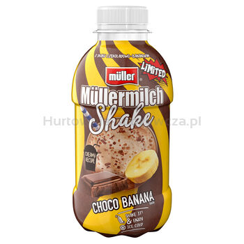 Müllermilch Napój mleczny Shake o smaku czekoladowo-bananowym 400g