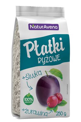 Płatki Ryżowe Z Żurawiną I Śliwką 250 G - Naturavena [BIO]