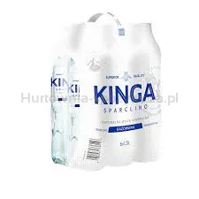 Woda mineralna KINGA SPARCLINO, gazowana, 1,5l, kaucja x 6 sztuk