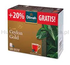 Dilmah Herbata Ceylon Gold, 100 torebek 20 gratis x 6 sztuk
