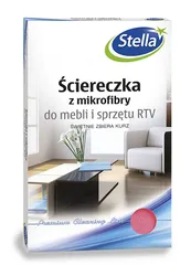 Ściereczka z mikrofibry STELLA, do mebli i sprzętu RTV, 1 szt., czerwony