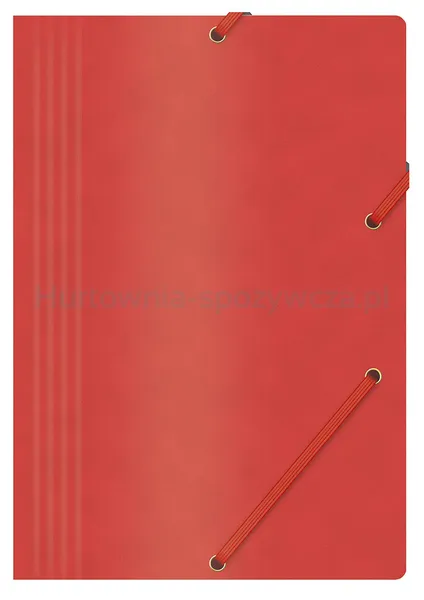 Office Products Teczka z gumką, preszpan, A4, 390gsm, 3-skrz., czerwona 