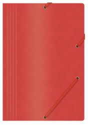 Office Products Teczka z gumką, preszpan, A4, 390gsm, 3-skrz., czerwona 