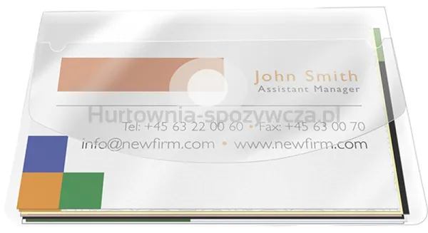 Kieszeń Samoprzylepna Q-Connect, Na Wizytówki, Z Klapką, 105X60Mm, 10Szt., Transparentna