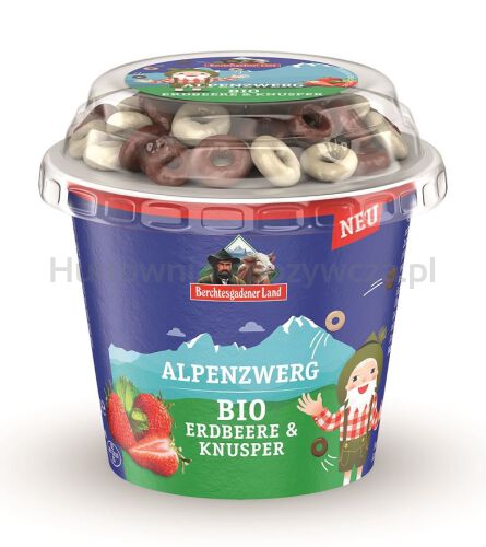 Jogurt Truskawkowy Z Chrupkami Czekoladowymi Bio 137 G - Berchtesgadener Land [BIO]