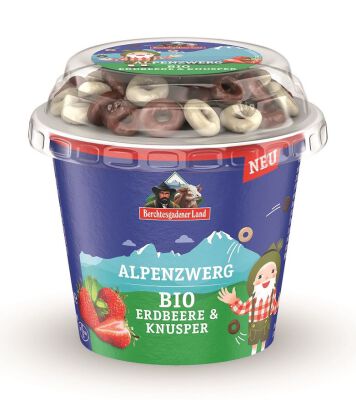 Jogurt Truskawkowy Z Chrupkami Czekoladowymi Bio 137 G - Berchtesgadener Land [BIO]