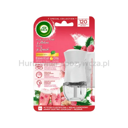 Air Wick Elektryczny Komplet Musujące Rose z Maliną 19 ml 