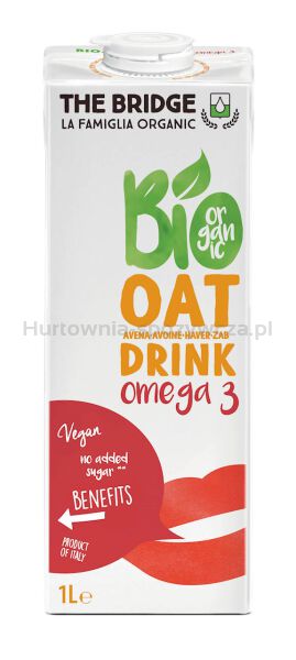 The Bridge Napój Owsiany Omega-3 Bez Dodatku Cukrów Bezglutenowy Bio 1 L 