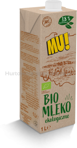 Mleko Mu! Uht (3,8 % Tłuszczu) Bio 1 L - Wart-Milk [BIO]