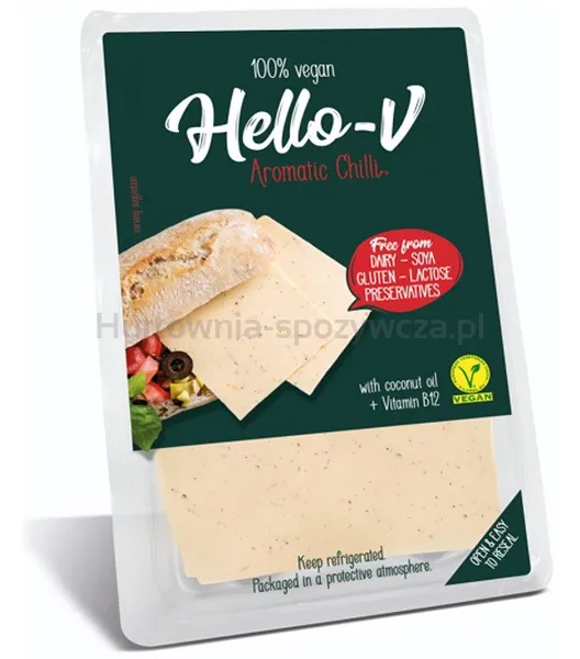 Roślinna Alternatywa Sera Z Chilli- Plastry 140 G