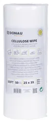 Ścierka DONAU HOME, z celulozą 50%, rolka, soft, 25x39cm, 50 listków, biała
