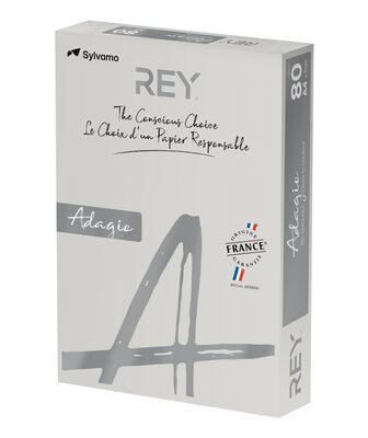 Rey Adagio Papier ksero A4, 80gsm, 06 szary vive/bright *RYADA080X409 R100 [BIURO]