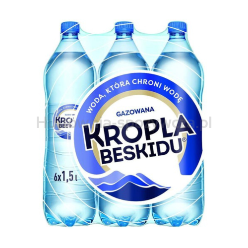 Woda Kropla Beskidu Gazowana 1,5L x 6szt.