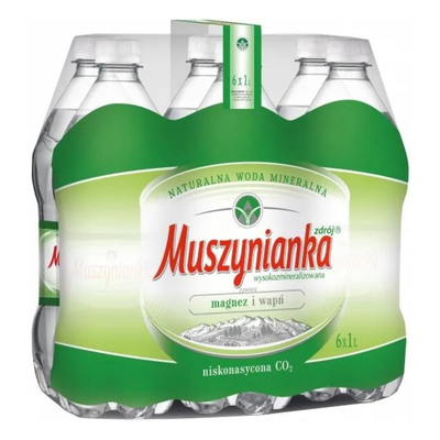 Woda Muszynianka Odgazowana, Niskonasycona 1L x 6szt.