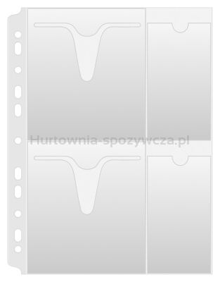 Koszulki na płyty CD/DVD DONAU, PP, A4, groszkowe, 160mikr.