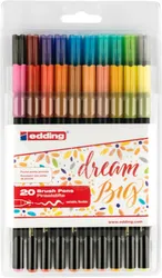 Pisak Z Końcówką Pędzelkową E-1340 Edding, 1-3 Mm, 20 Szt., Mix Kolorów