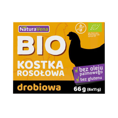 Bulion - Kostki Drobiowe Bezglutenowe Bio (6 X 11 G) 66 G - Naturavena [BIO]