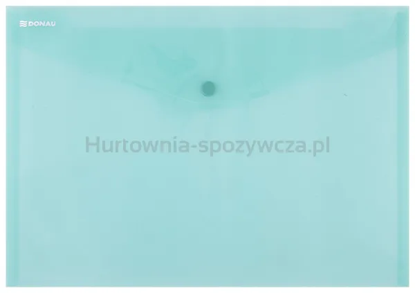 Teczka kopertowa DONAU zatrzask, PP, A4, 180mikr., zielona