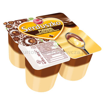 Zott Serduszko Pudding Wanilia/Czekolada 4X125G