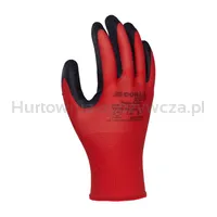 Rękawice DONAU SAFETY Super Latex, kat. II, rozm. 6, czerwone - 2
