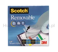 Taśma biurowa, do repozycjonowania SCOTCH® Removable (811), matowa, 19mm, 32, 9m - 2