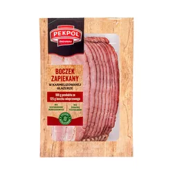 Pekpol Boczek zapiekany w karmelizowanej glazurze plastry 100 g