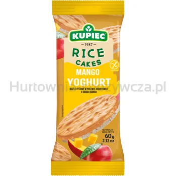 Kupiec Wafle ryżowe w polewie jogurtowej o smaku MANGO 60g