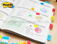 Post-It Zakładki indeksujące do archiwizacji (676-AYPV), PP, silne, 15,8x38,1mm, 4x10 szt., mix kolorów  - 5