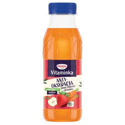 Hortex Vitaminka jabłko, marchew, truskawka Sok butelka aPet 300ml kaucja (w tym +0,50 zł/szt. zwrotnej kaucji)