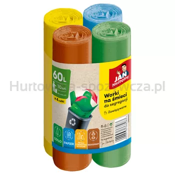 Jan Niezbędny worki HD Easy-Pack segregacja set 60L 4X10SZT