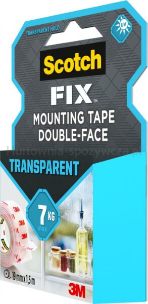 Taśma montażowa SCOTCH®, 19mm x 1,5m, transparentna - 2