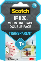 Taśma Montażowa Scotch®, 19Mm X 1,5M, Transparentna