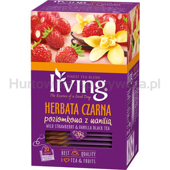 Irving Herbata czarna poziomkowa z wanilią 30 g (20x1,5 g)