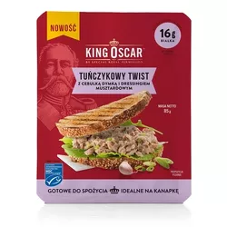 King Oscar Tuńczykowy twist z cebulką dymką i dresingiem musztardowym 85g