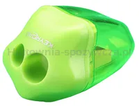 Temperówka KEYROAD Star, plastikowa, podwójna, z pojemnikiem, pakowane na displayu, mix kolorów - 3