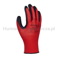 Rękawice DONAU SAFETY Super Latex, kat. II, rozm. 10, czerwone - 2