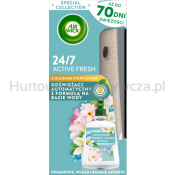 Air Wick Active Fresh Oceaninczy Powiew i Rajska Wanilia / Spring Breeze ; Island Vanilla 228 ml Komplet