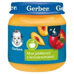 Gerber Deserek Mus Jabłkowy Z Brzoskwiniami Po 4 Miesiącu 125 G