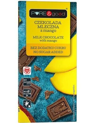 Czekolada mleczna z mango bez dodatku cukru 75g