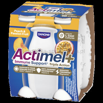 Danone Actimel Brzoskwinia-Marakuja Triple Action 4x100g